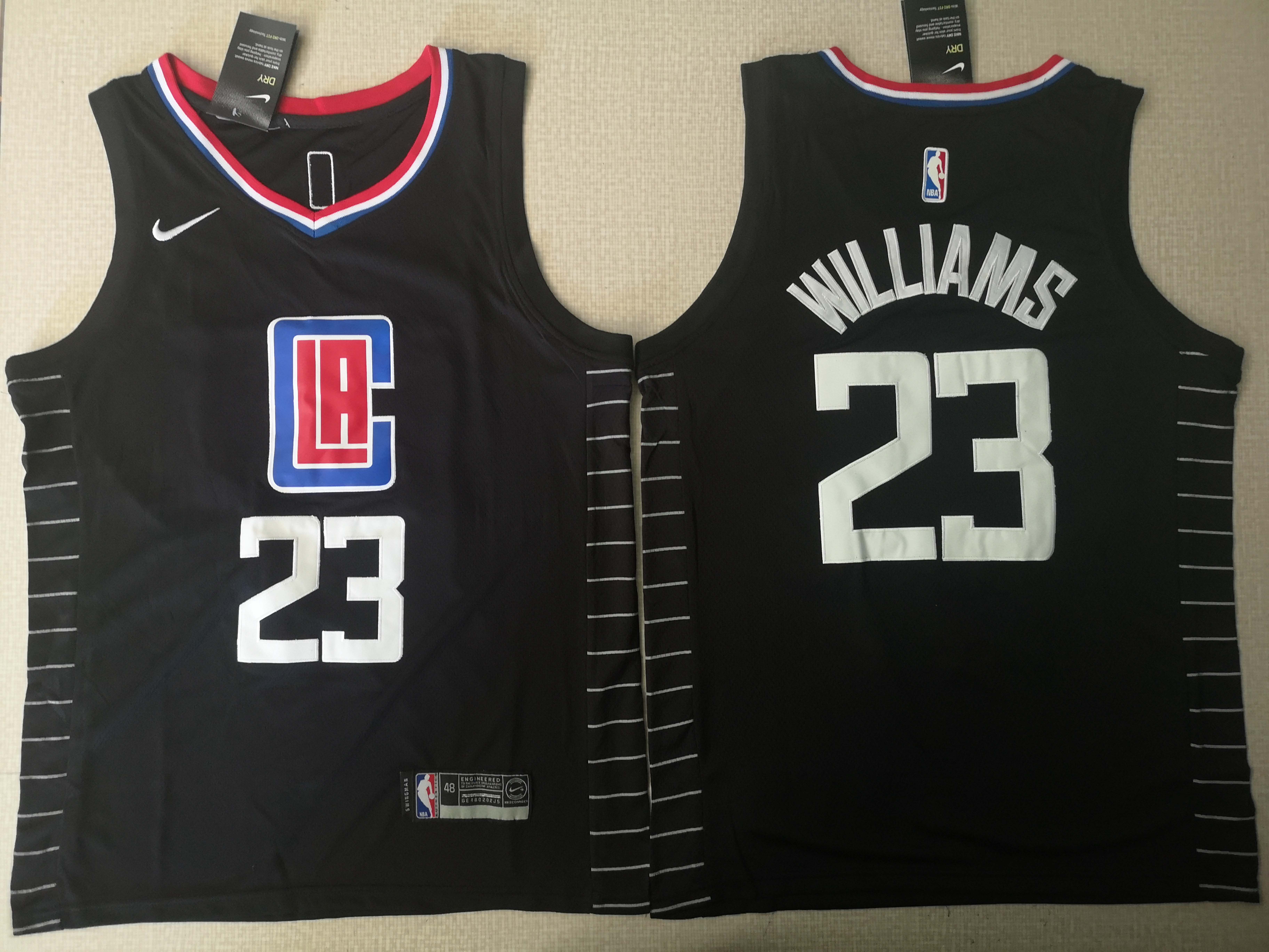 Men Los Angeles Clippers #23 Williams Black City Edition Game Nike NBA Jerseys